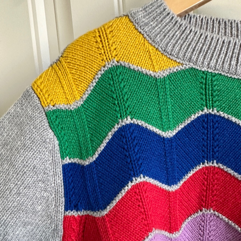 Mini Boden Chevron Sweater size 11/12 Y NWOT - Picture 3 of 5